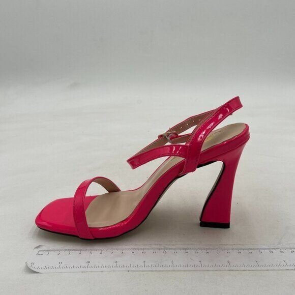 FOWT Pink Women Sexy Open Square Toe Sandals Ankle Strap Spool High Heels Party - Picture 2 of 8